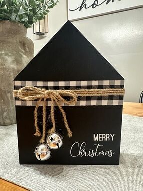 Hobby Lobby Black & White Buffalo Check Merry Christmas House Décor
